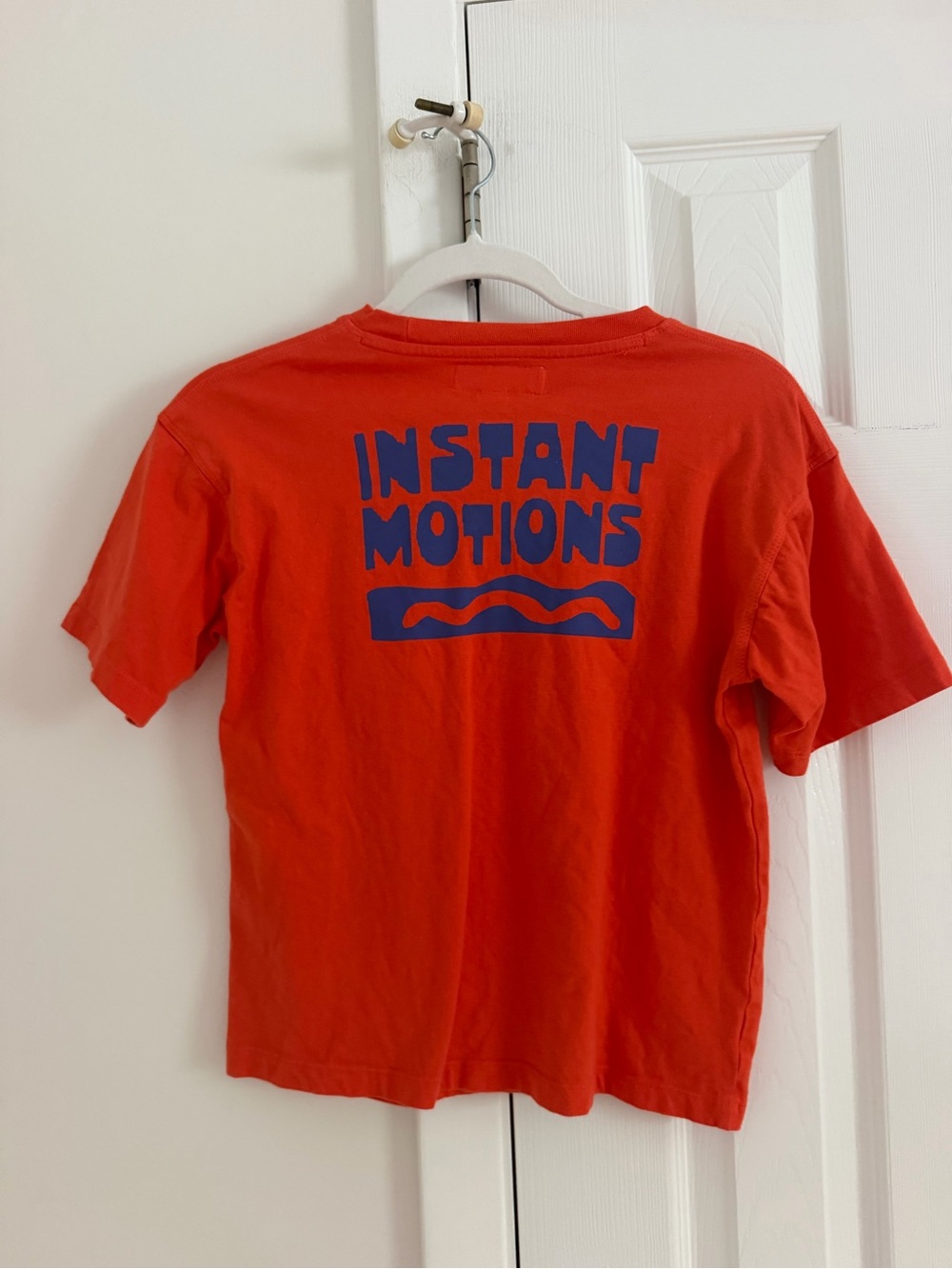 ZARA Kids Boys Red Orange Instant Motions Graphic Wave T-Shirt Size 8-9